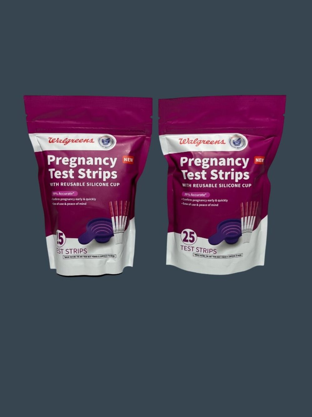 Walgreens Pregnancy Test Strips Reusable Silicone Cup - 50 Count EXP 9/27
